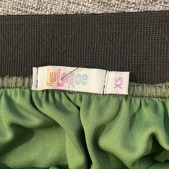 NWOT LulaRoe Olive/ Moss Green Lace Skirt XS - Picture 2 of 5